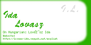 ida lovasz business card